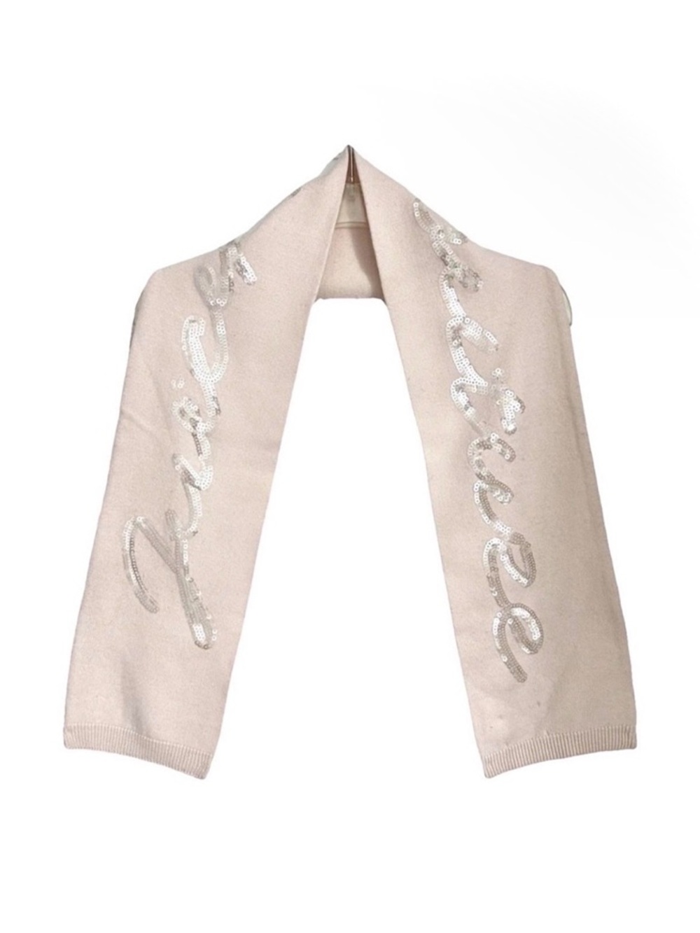 Juicy Couture Knit Very Soft 100% Wool & Sequins Scarf